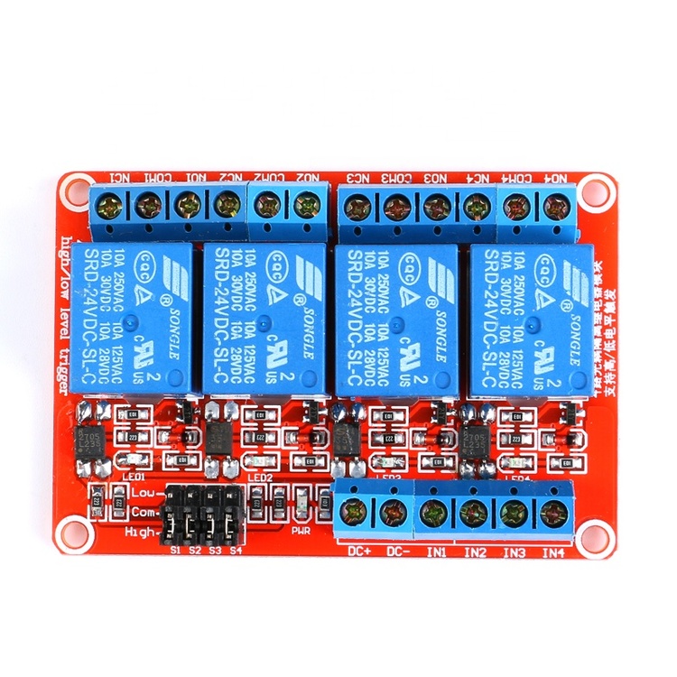 4 channels Relay Module Optocoupler Isolation High and Low Level