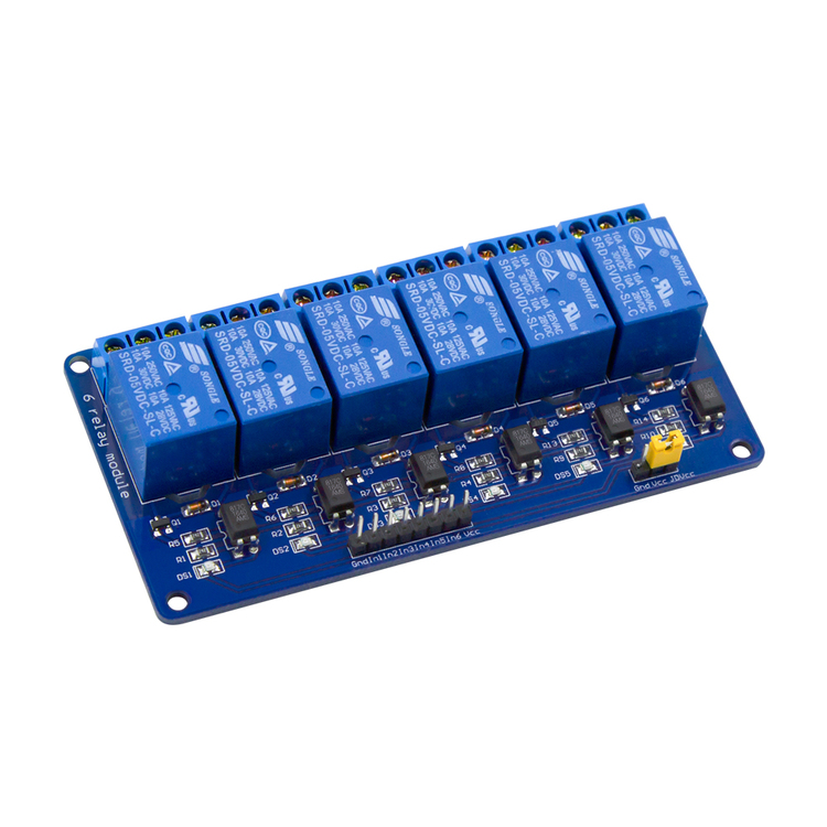 6 Channel Low Level Relay Module with light coupling Expansion Board