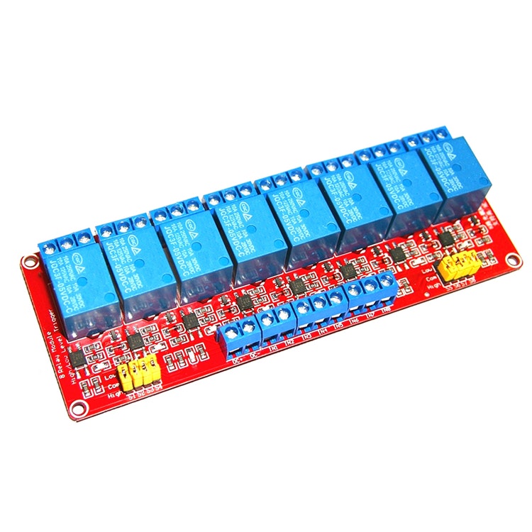 8 Channel Relay Module with Optocoupler Support High and Low Level Trigger