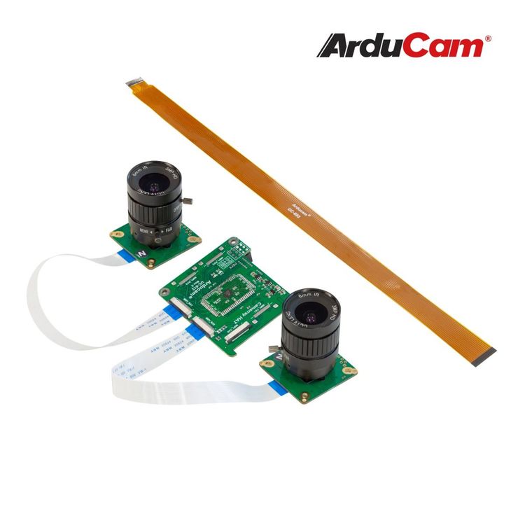 Arducam 12MP*2 Synchronized Stereo Camera Bundle Kit for Nvidia Jetson Nano and Xavier NX