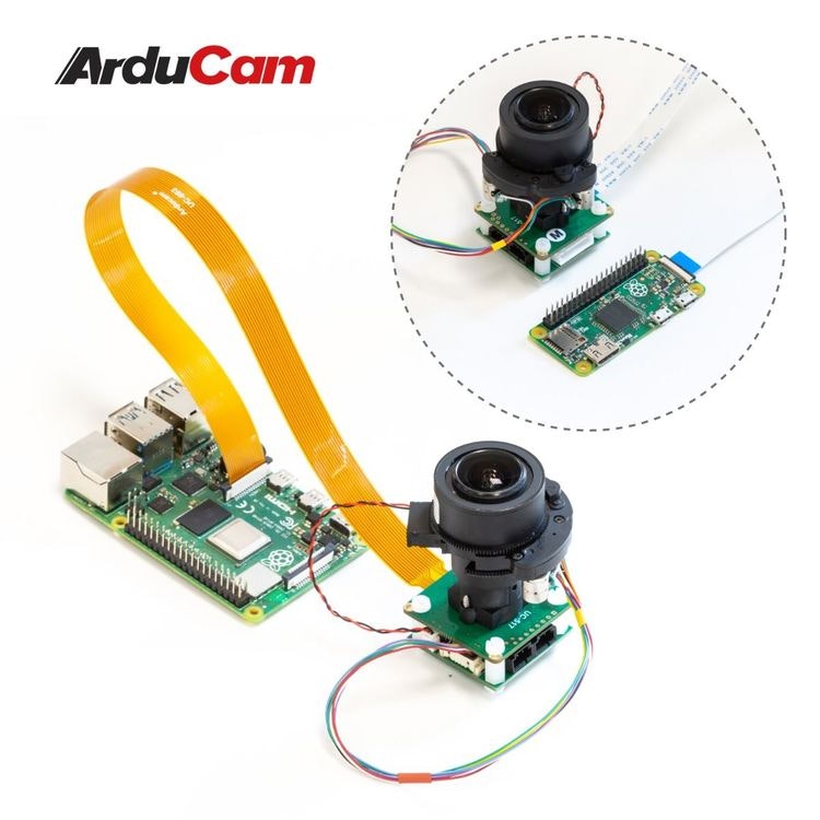 Arducam 12MP IMX477 Pan Tilt Zoom(PTZ) Camera for Raspberry Pi 4 and Jetson Nano