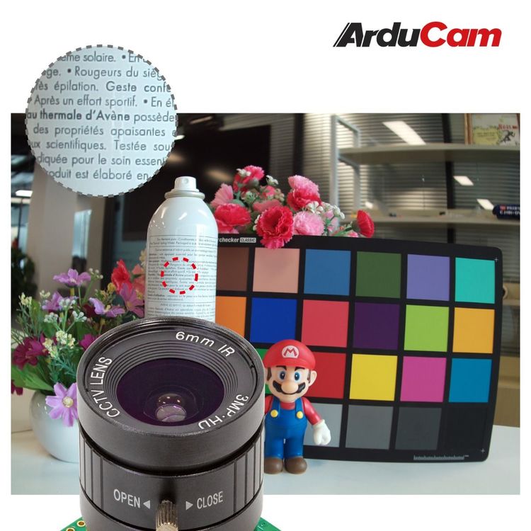 Arducam High Quality IR-CUT Camera for Raspberry Pi 12.3MP 1/2.3 Inch IMX477 HQ Camera Module with 6mm CS