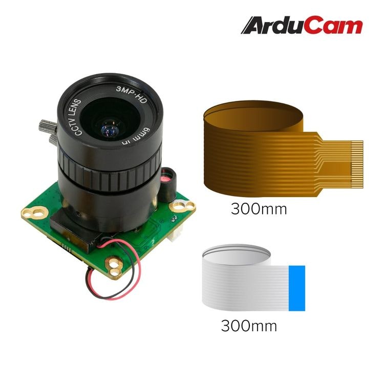 Arducam High Quality IR-CUT Camera for Raspberry Pi 12.3MP 1/2.3 Inch IMX477 HQ Camera Module with 6mm CS