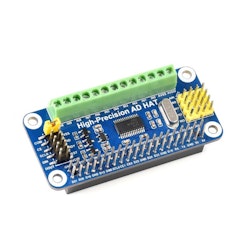 High-Precision AD HAT For Raspberry Pi, ADS1263 10-Ch 32-Bit ADC