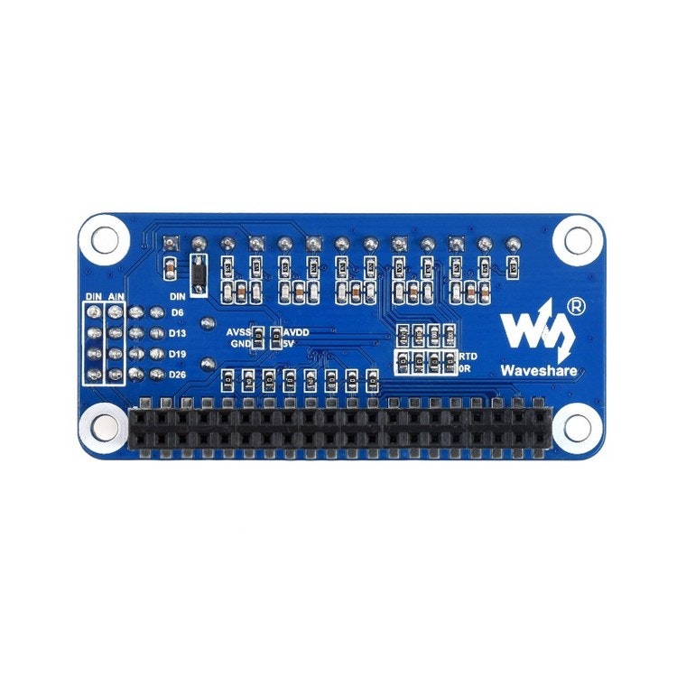 High-Precision AD HAT For Raspberry Pi, ADS1263 10-Ch 32-Bit ADC