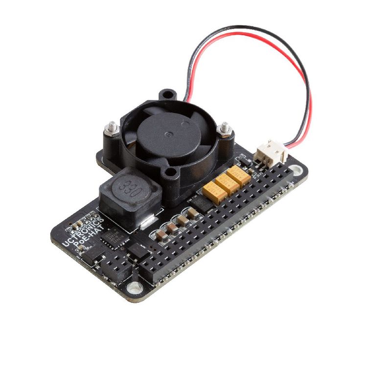 Mini PoE HAT for Raspberry Pi 4 with cooling fan