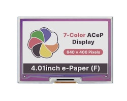 4.01inch ACeP 7-Color E-Paper E-Ink Display HAT for Raspberry Pi, 640×400 Pixels