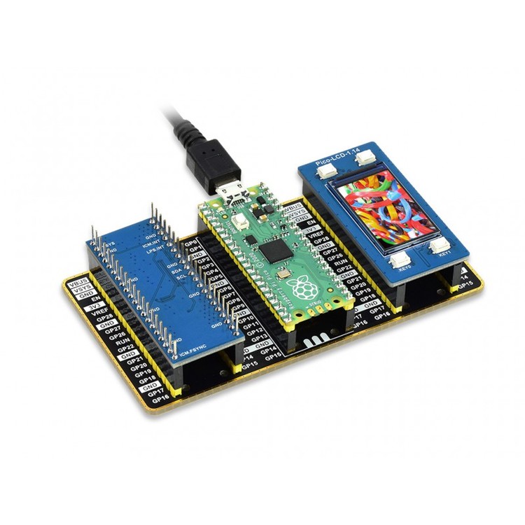 Raspberry Pi Pico Evaluation Kit (Type B), The Pico + Color LCD + IMU Sensor + GPIO Expander