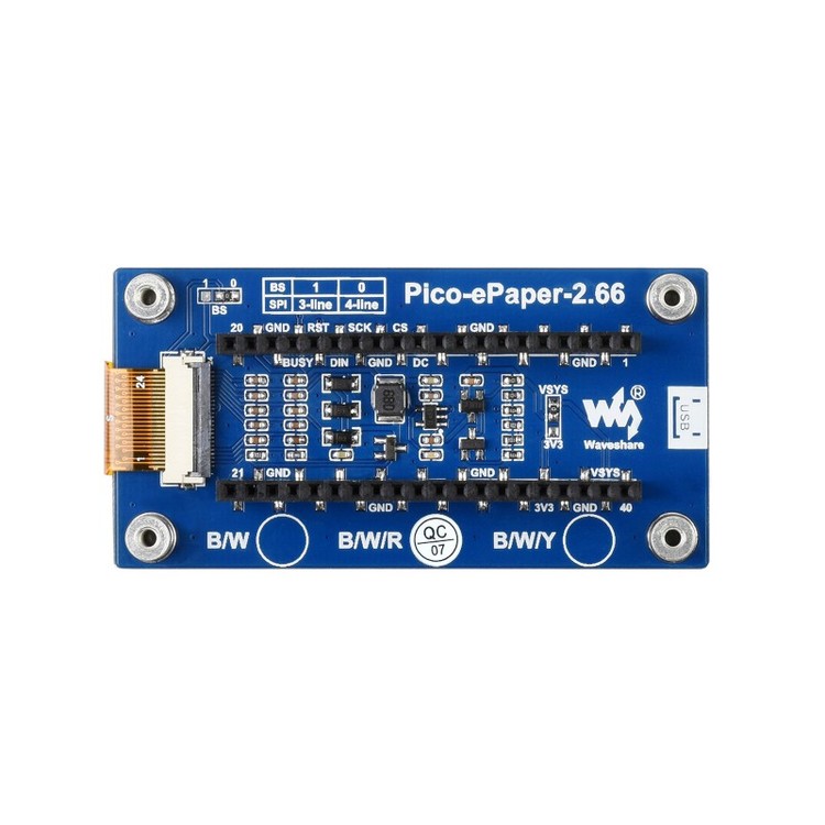 2.66inch E-Paper E-Ink Display Module (B) for Raspberry Pi Pico