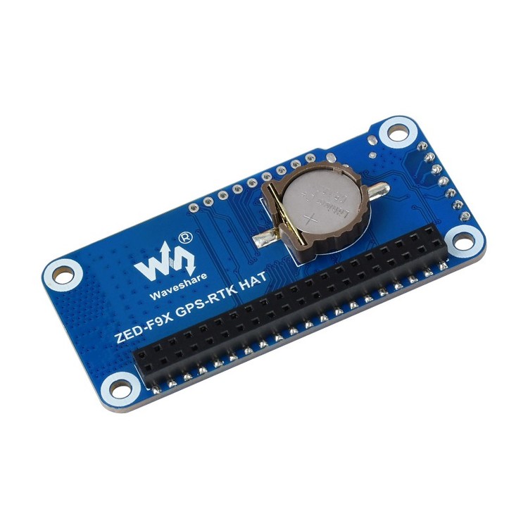ZED-F9P GPS-RTK HAT for Raspberry Pi, Centimeter Level Accuracy, Multi-Band RTK Differential GPS Module