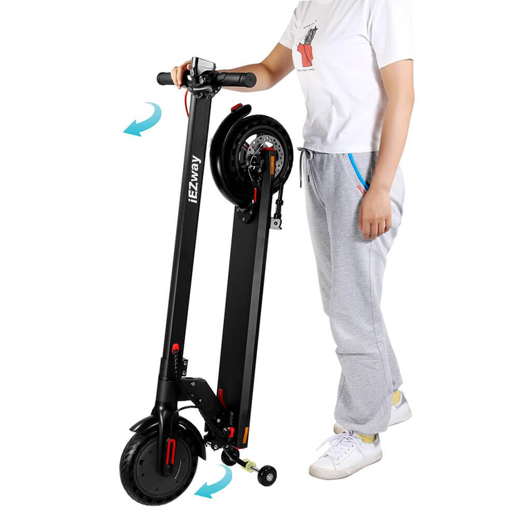 iEZway EZ3 300W Electric Scooter with two Auxiliary wheel