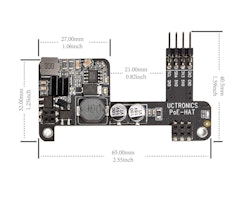 UCTRONICS PoE HAT for Raspberry Pi 4B, IEEE 802.3af-Compliant, 5V 2.5A Mini POE