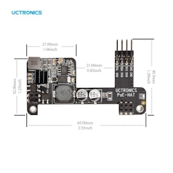 UCTRONICS PoE HAT for Raspberry Pi 4B, IEEE 802.3af-Compliant, 5V 2.5A Mini POE