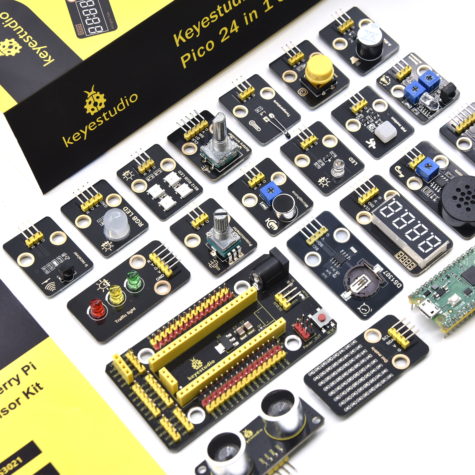 Keyestudio Raspberry Pi Pico 24 in 1 Sensor Learning Kit