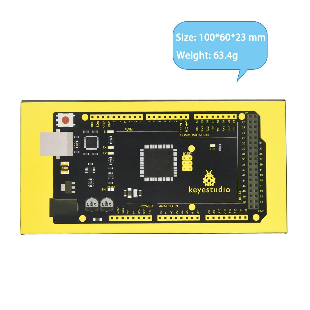 Keyestudio MEGA Development 2560 Board Compatible with Arduino Mega 2560 R3 REV3