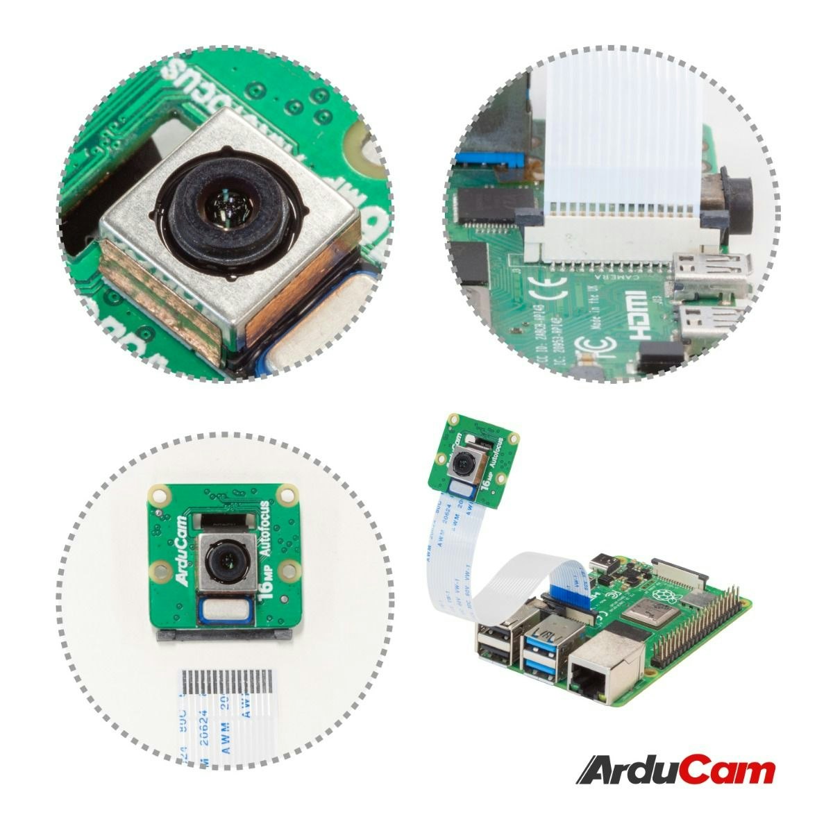 Arducam IMX519 autofocus camera module 16MB for Raspberry Pi