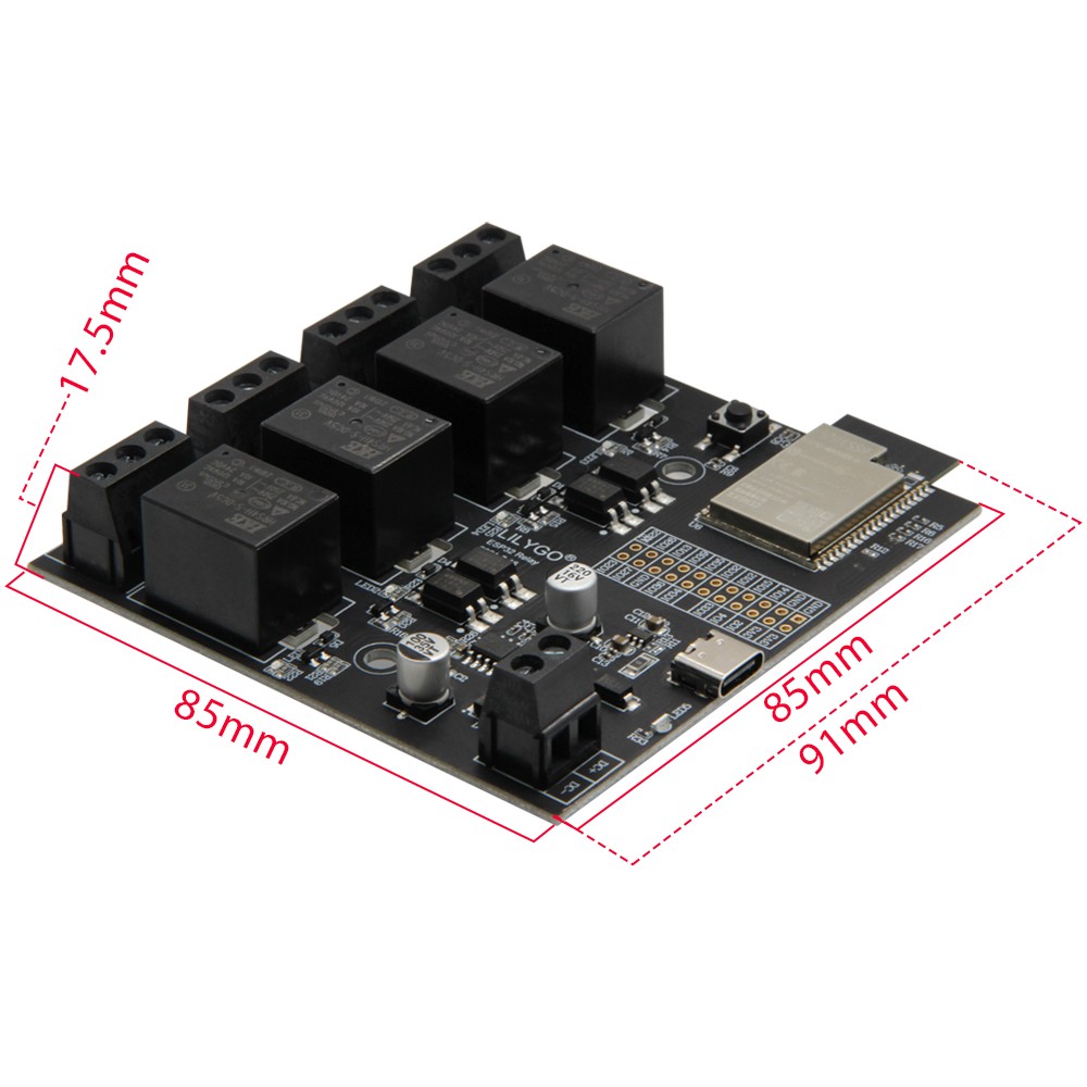 TTGO T-Relay ESP32 Chip DC 5V 4 Groups Relay 4MB Flash IoT Relay Suport WiFi Bluetooth