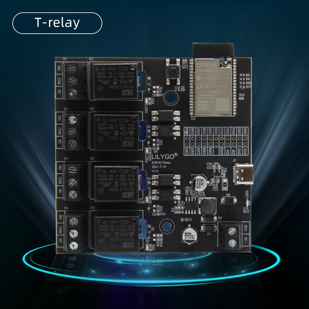 TTGO T-Relay ESP32 Chip DC 5V 4 Groups Relay 4MB Flash IoT Relay Suport WiFi Bluetooth
