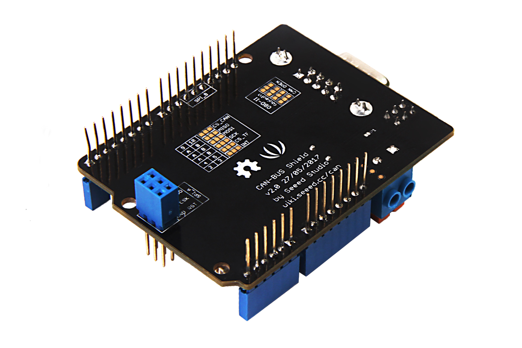 CAN-BUS Shield V2 adopts MCP2515 and MCP2551