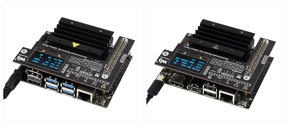 Environment Sensors Module for Jetson Nano, I2C Bus, with 1.3inch OLED Display