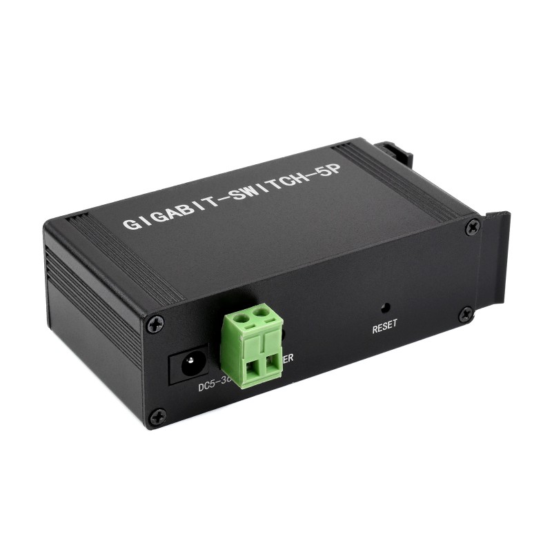 Industrial 5P Gigabit Ethernet Switch, Full-Duplex 10/100/1000M, DIN Rail Mount