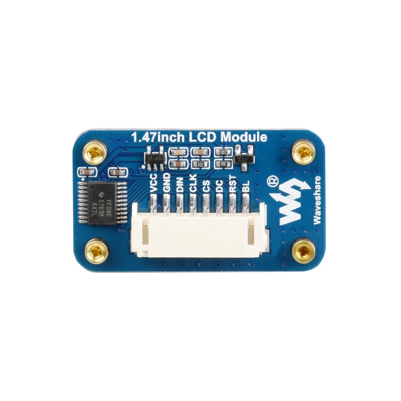 1.47inch LCD Display Module, Rounded Corners, 172x320 Resolution, SPI Interface