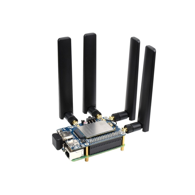 RM502AE 5G HAT for Raspberry Pi, quad antennas LTE-A, multi band, 5G/4G/3G  - HiTechChain