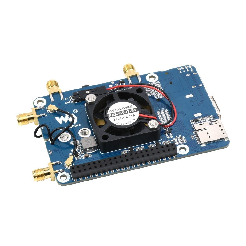 RM502AE 5G HAT for Raspberry Pi, quad antennas LTE-A, multi band, 5G/4G/3G