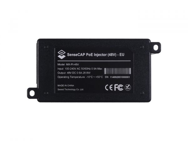 SenseCAP PoE Injector (48V) EU, Convert Non-PoE to PoE Adapter