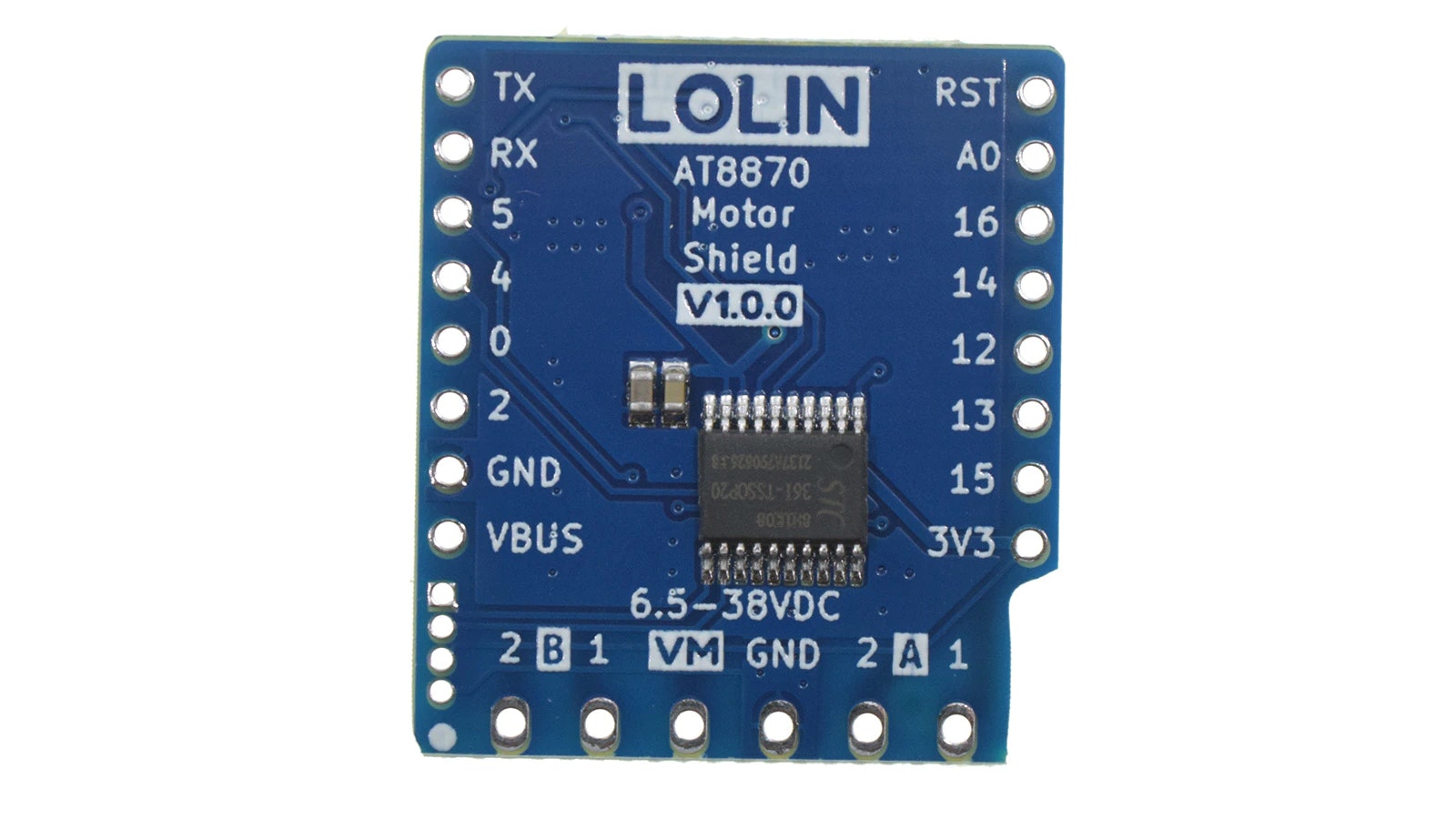 AT8870 Motor Shield v1.0.0 6.5-38V For LOLIN (WEMOS) D1 mini I2C Dual Motor