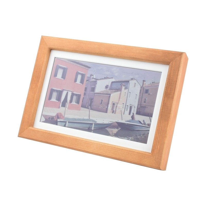 7.3inch ACeP 7-Color E-Paper with Solid Wood Photo Frame, Ultra-long Standby