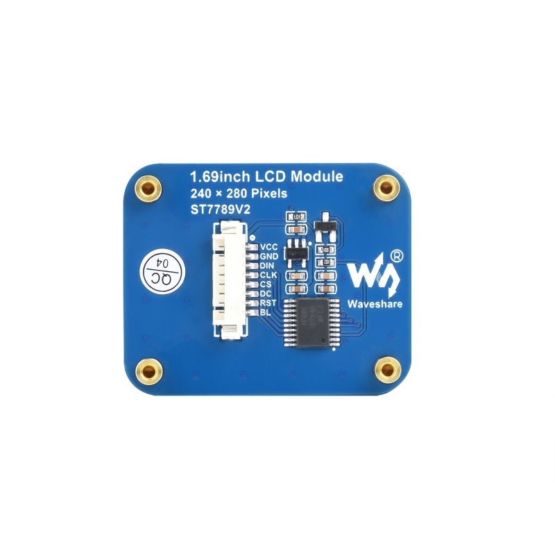 1.69inch LCD Display Module, 240×280 Resolution, SPI Interface, IPS, 262K Colors