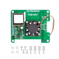 UCTRONICS PoE HAT 5V 3A for Raspberry Pi 4B, 3B+ and 802.3af/at PoE Network, with Cooling Fan