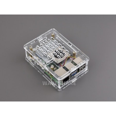 Clear Acrylic Case for Raspberry Pi 5, Supports installing Official Active Cooler