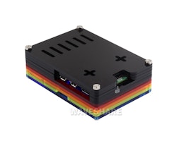 Rainbow Acrylic Case For Raspberry Pi 5, Colorful Translucent Acrylic Case