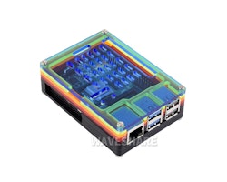 Rainbow Acrylic Case For Raspberry Pi 5, Colorful Translucent Acrylic Case
