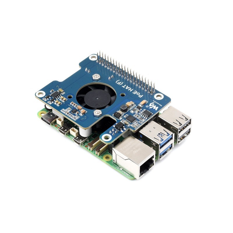 Waveshare  Power Over Ethernet HAT (F) For Raspberry Pi 5