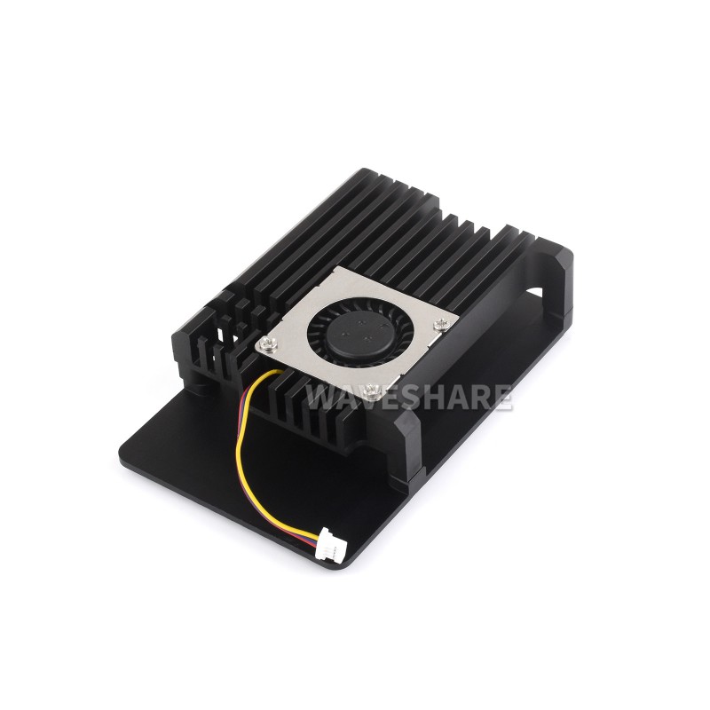 Aluminium Alloy Case (H) for Raspberry Pi 5 With Temperature-Controlled Blower Fan