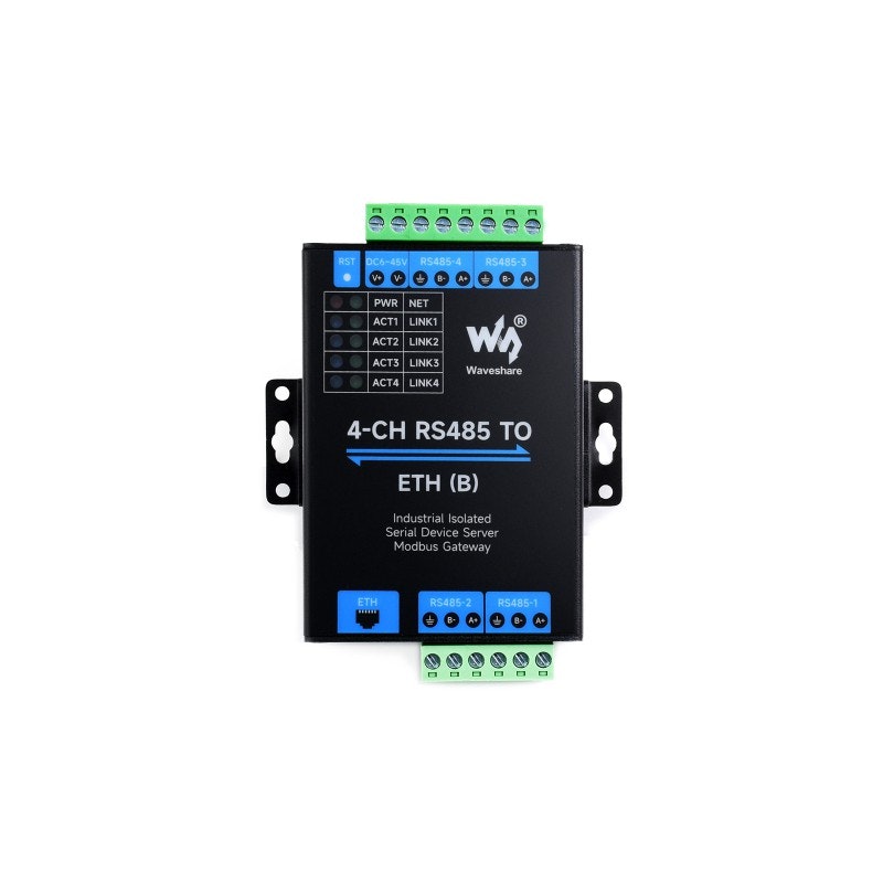 4-Ch RS485 to RJ45 Ethernet Serial Server