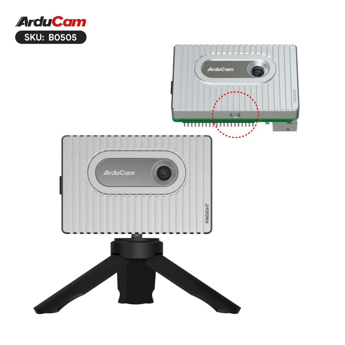 Arducam PiNSIGHT, 12MP Vision AI Mate for Raspberry Pi 5