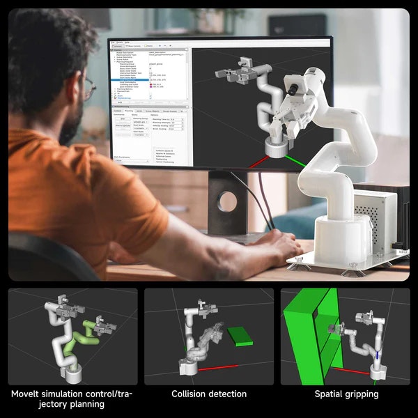 JetCobot 7-axis visual collaborative robotic arm for Jetson NANO 4GB or With Jetson Orin NX 16GB