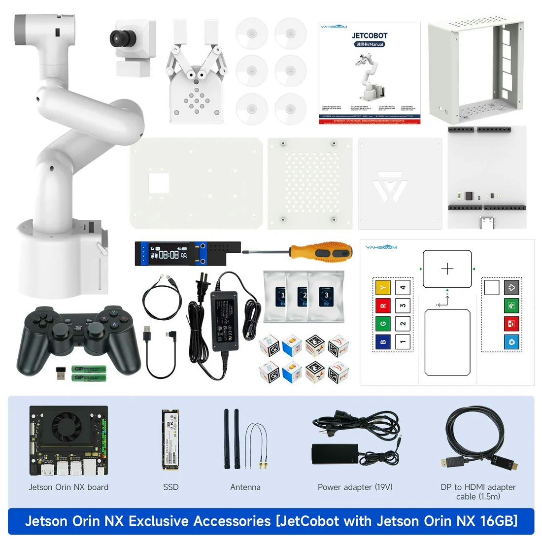 JetCobot 7-axis visual collaborative robotic arm for Jetson NANO 4GB or With Jetson Orin NX 16GB
