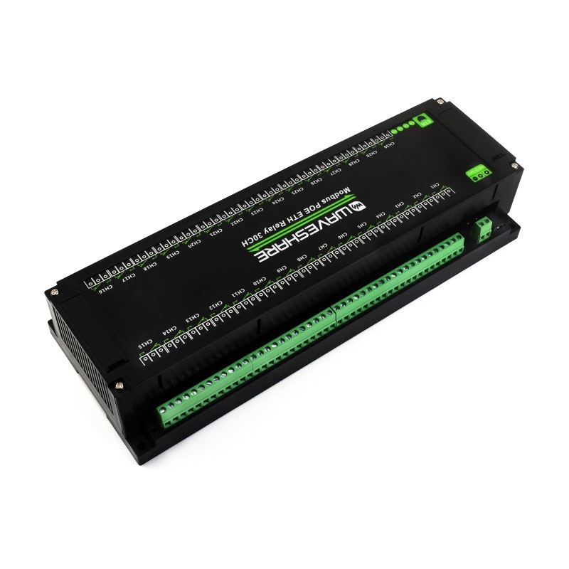 30-Ch Ethernet Relay Module, Modbus RTU/Modbus TCP Protocol, PoE