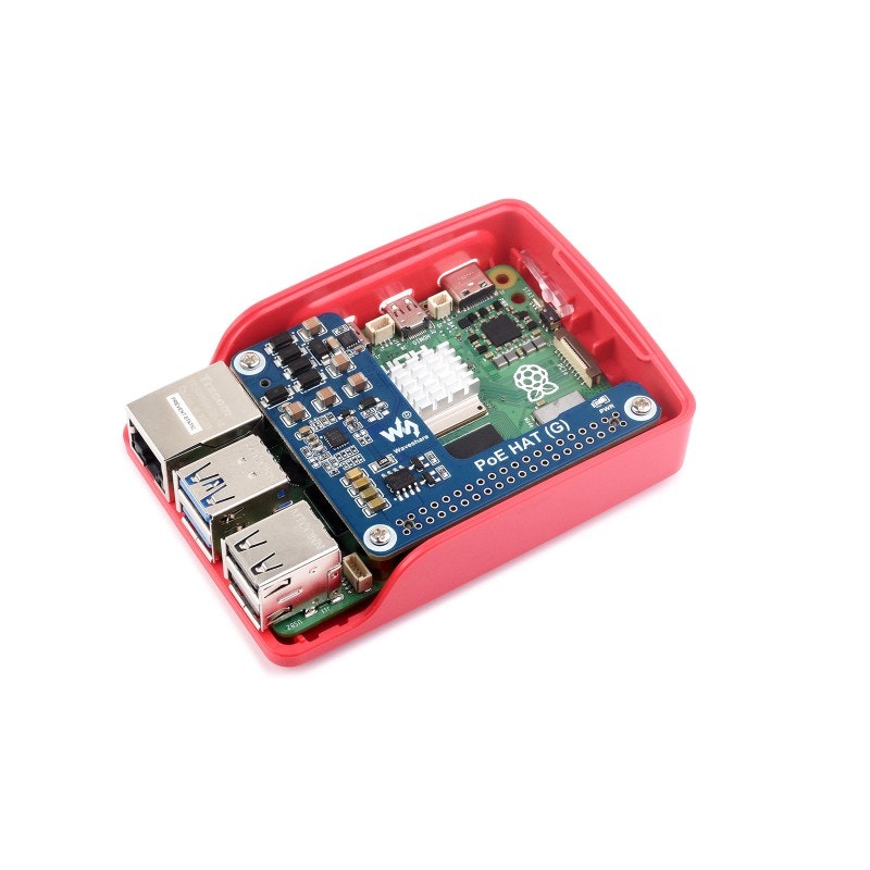Power Over Ethernet HAT (G) For Raspberry Pi 5, 5V 5A Output