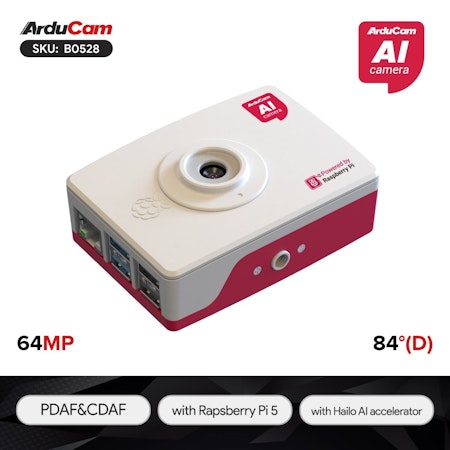 Arducam Pivistation 5 AI Camera 64MP Pro All-in-one Raspberry Pi 5 AI Camera Kit