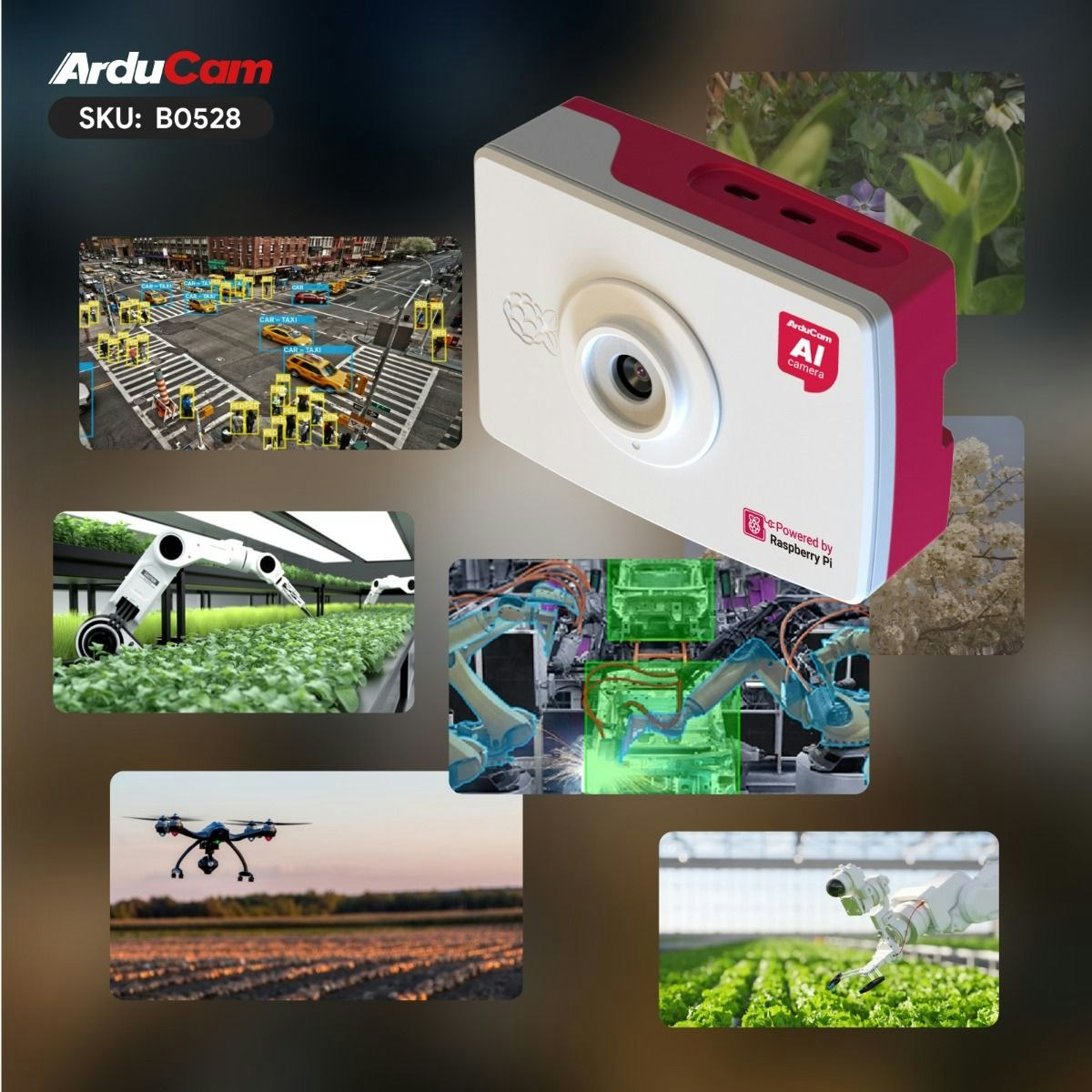 Arducam Pivistation 5 AI Camera 64MP Pro All-in-one Raspberry Pi 5 AI Camera Kit
