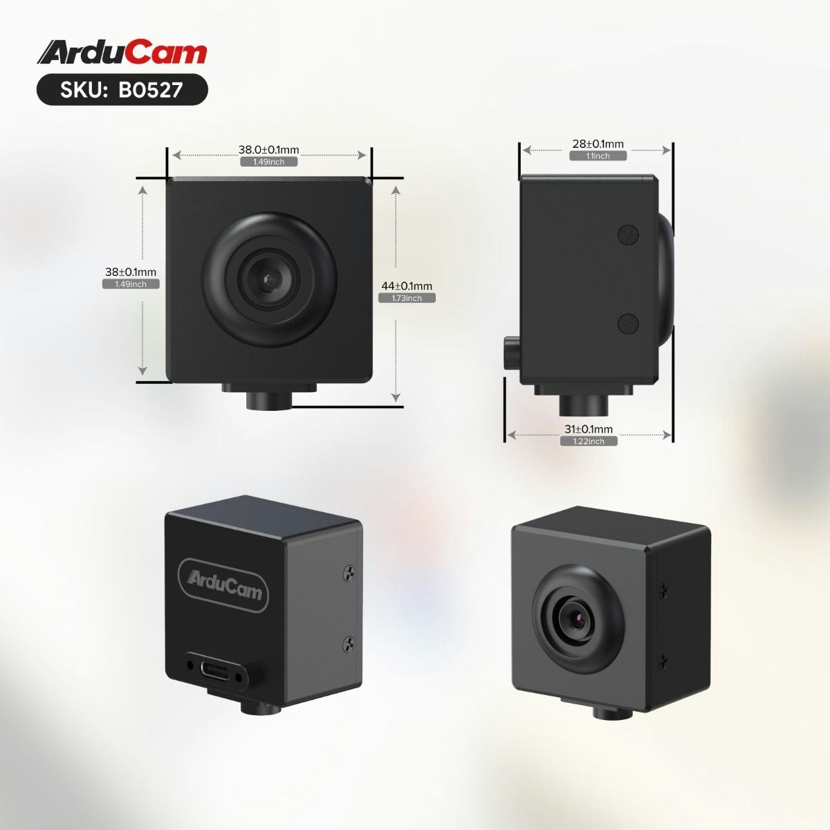 Arducam 200MP Motorized Focus USB 3.0 Camera Module