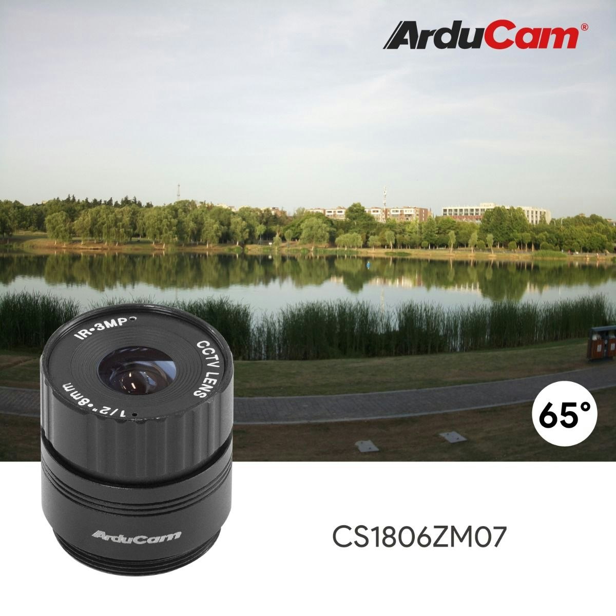 Arducam CS-Mount Lens Kit for Raspberry Pi HQ Camera (Type 1/2.3)