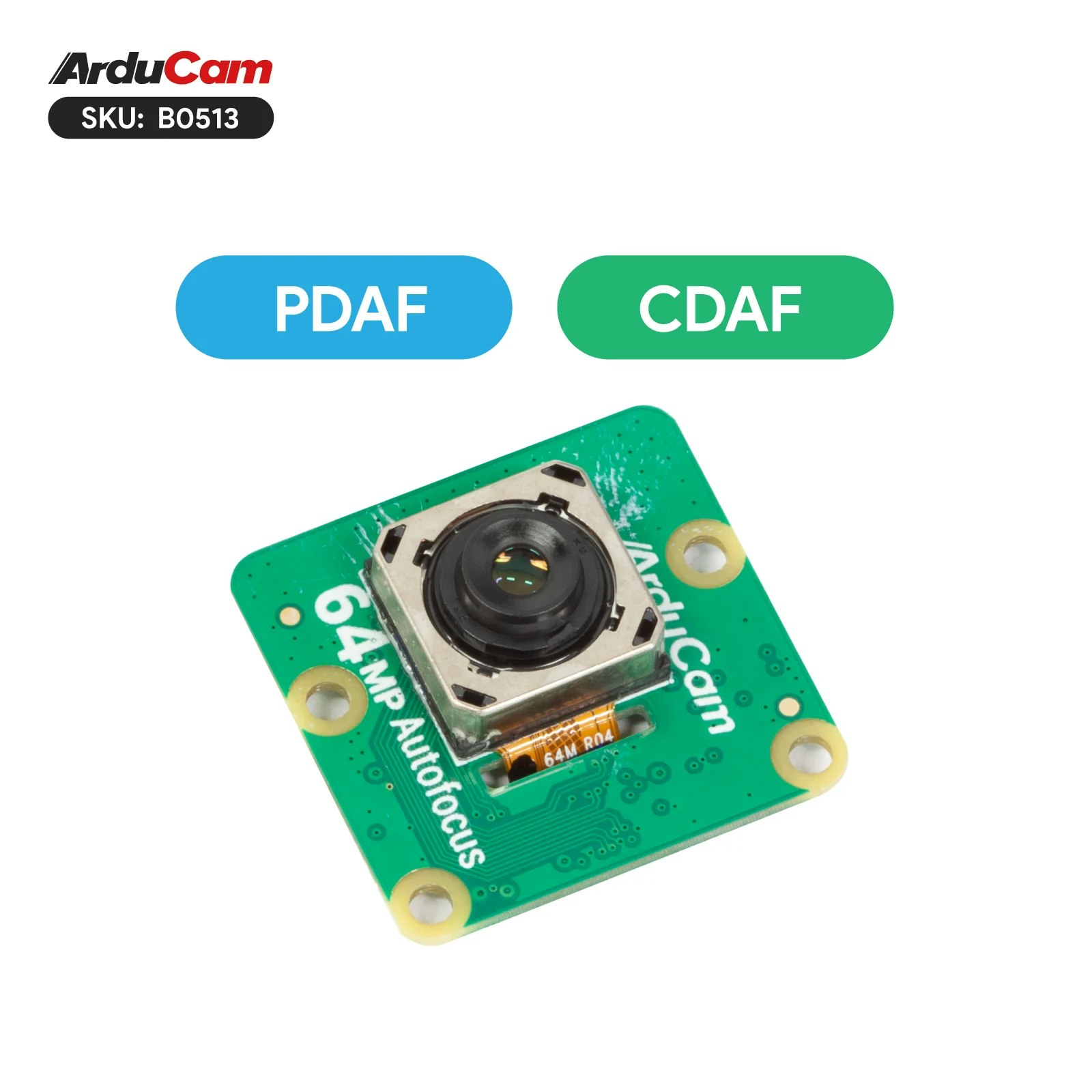 Arducam Pivistation 5 Hawkeye, 64MP PDAF All-in-one Raspberry Pi 5 Camera Kit