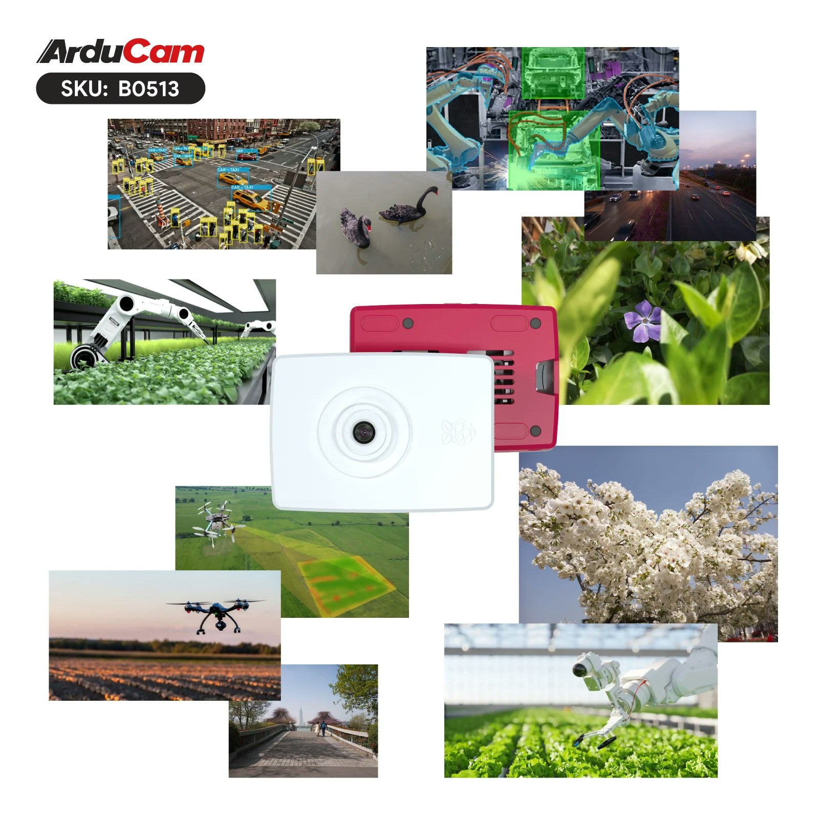 Arducam Pivistation 5 Hawkeye, 64MP PDAF All-in-one Raspberry Pi 5 Camera Kit